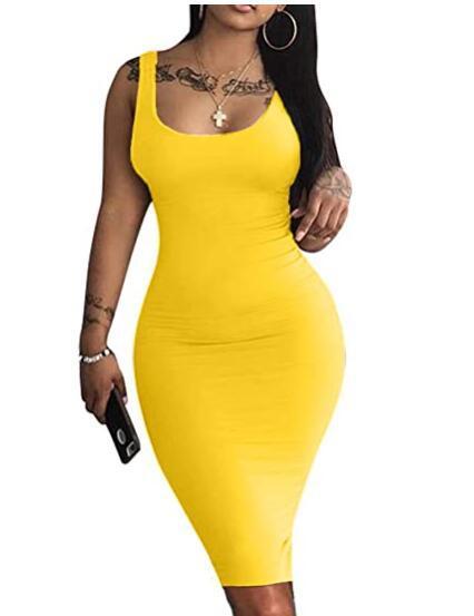 Sexy Bodycon Tank Dress Sleeveless
