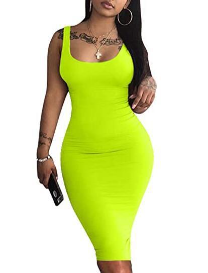 Sexy Bodycon Tank Dress Sleeveless