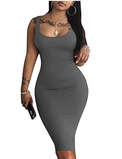 Sexy Bodycon Tank Dress Sleeveless