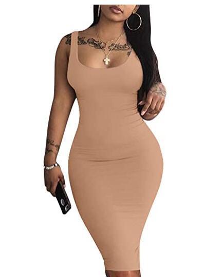 Sexy Bodycon Tank Dress Sleeveless